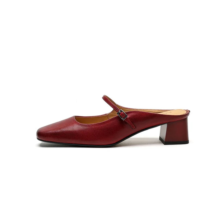 Greta Genuine Leather Mules