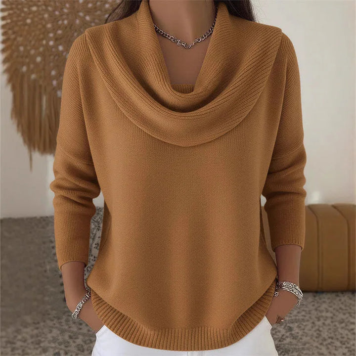 Emely Cowl Neck Knit Sweater