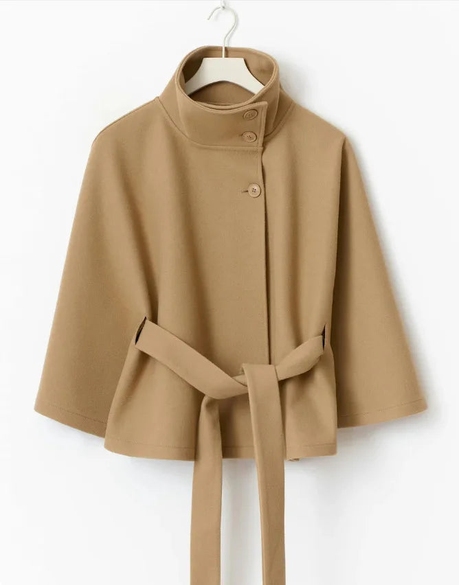 Anouk Belted Cape Jacket