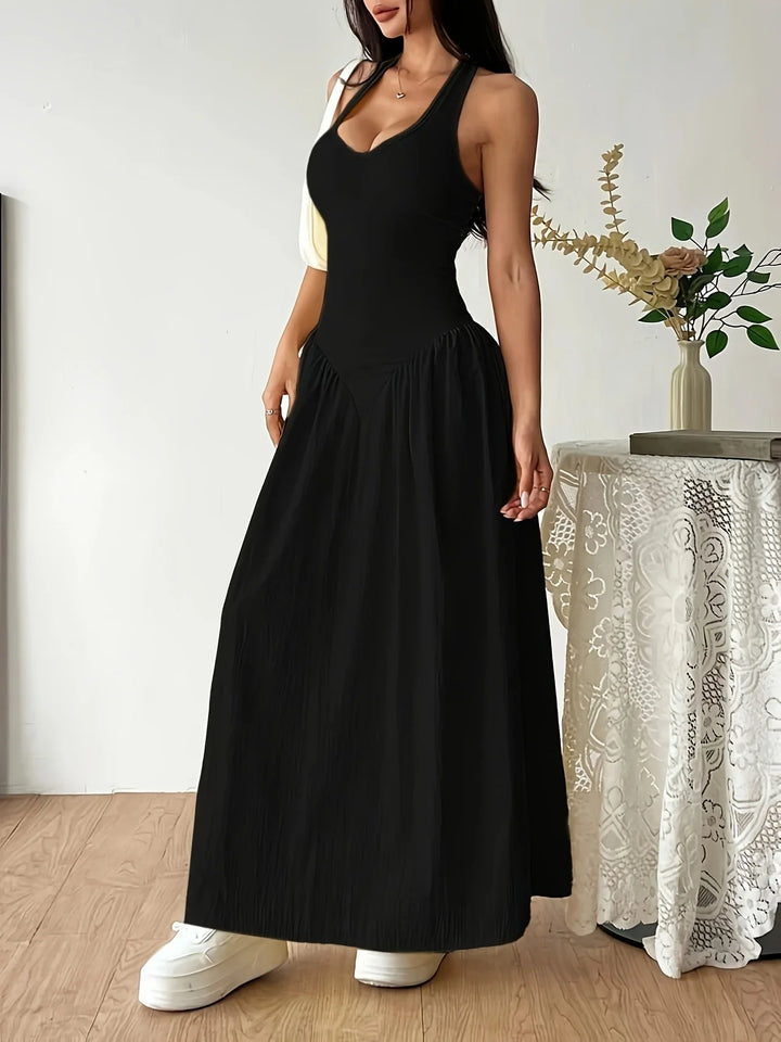 Lyla V Neck Flare Maxi Dress