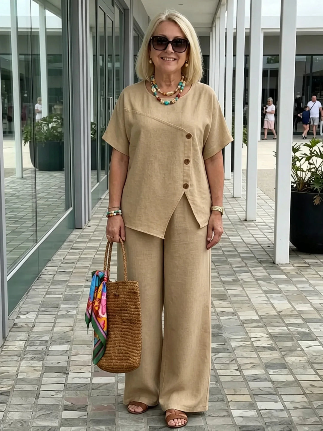 Amber Asymmetrical Trouser Set