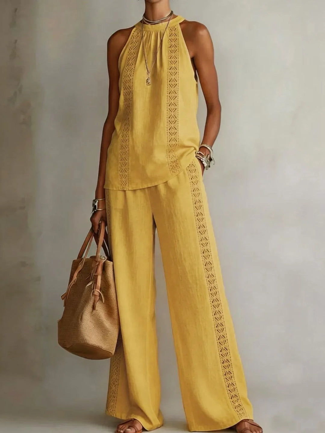 Chelsea Elegant Wide Leg Trouser Set