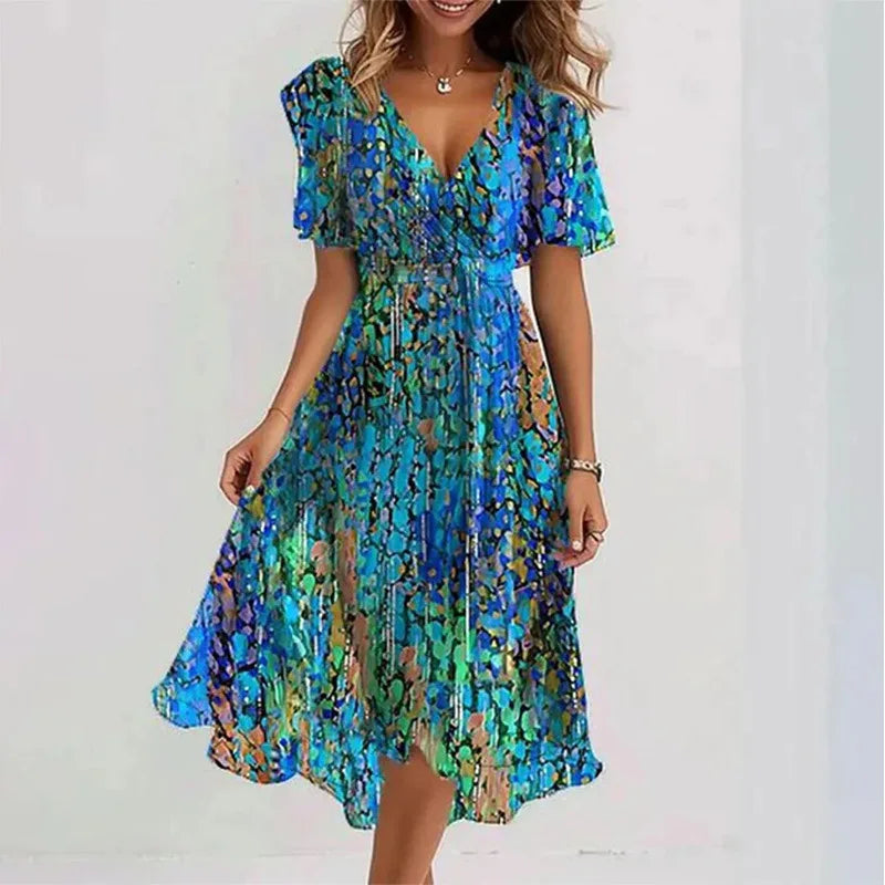 Karen Flowy Floral Midi Dress