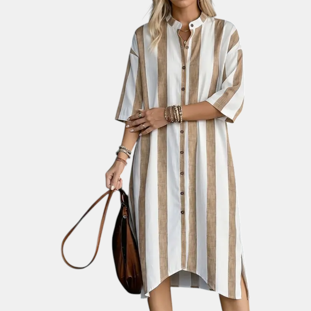 Tiffany Classic Striped Midi Dress