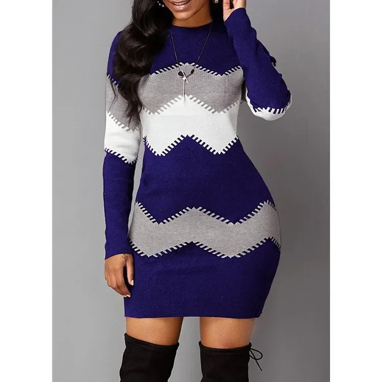 Elenora Chevron Knit Dress