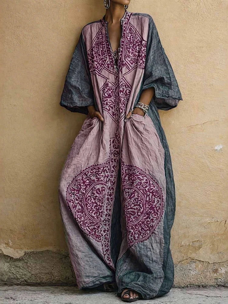 Daphne Bohemian Geometric Print Jumpsuit