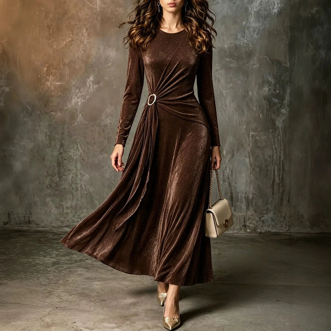 Nicoletta Gathered Waist Dress
