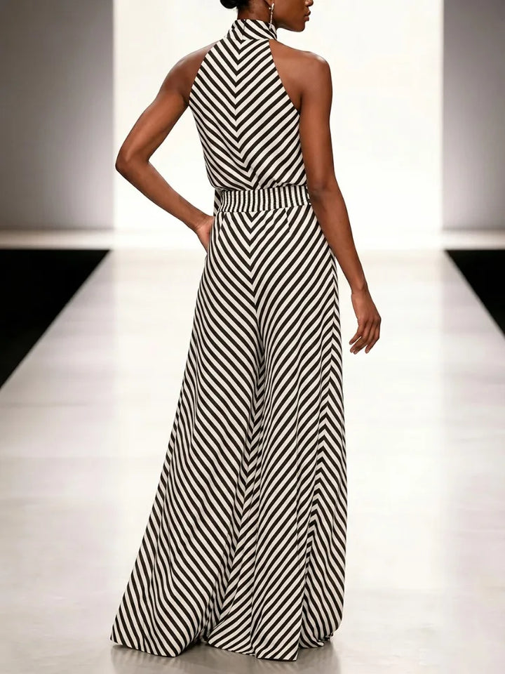 Cadence Striped Halter Trouser Set