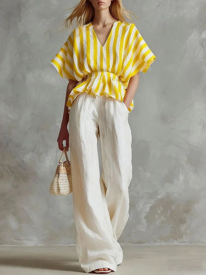 Kayla Striped Two-Piece Set