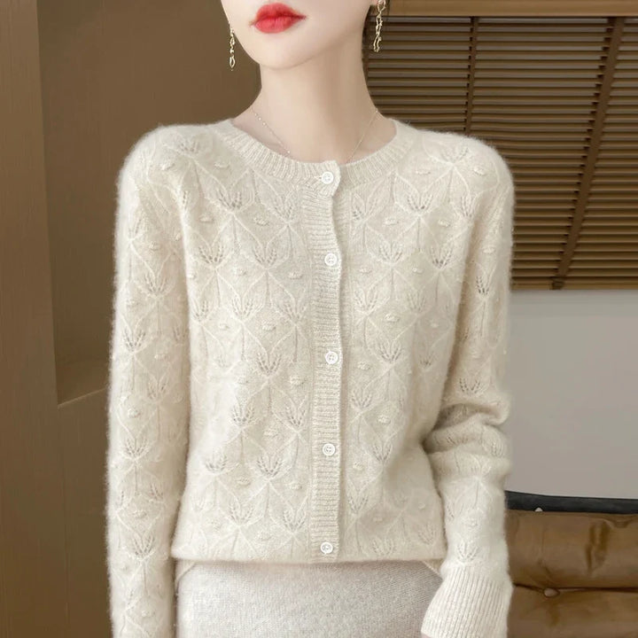 Alessandra Jacquard Knit Cardigan