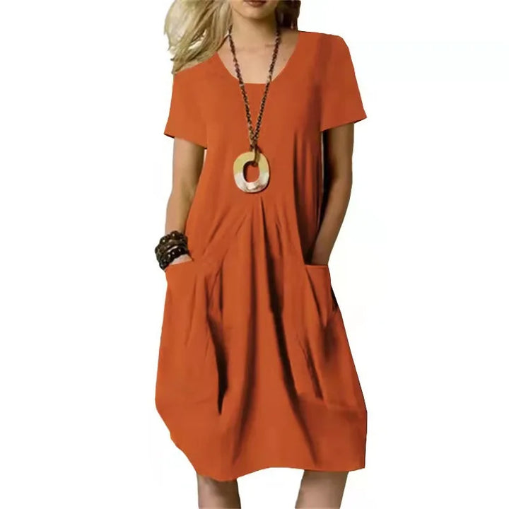 June Casual Pocket Midi Dress
