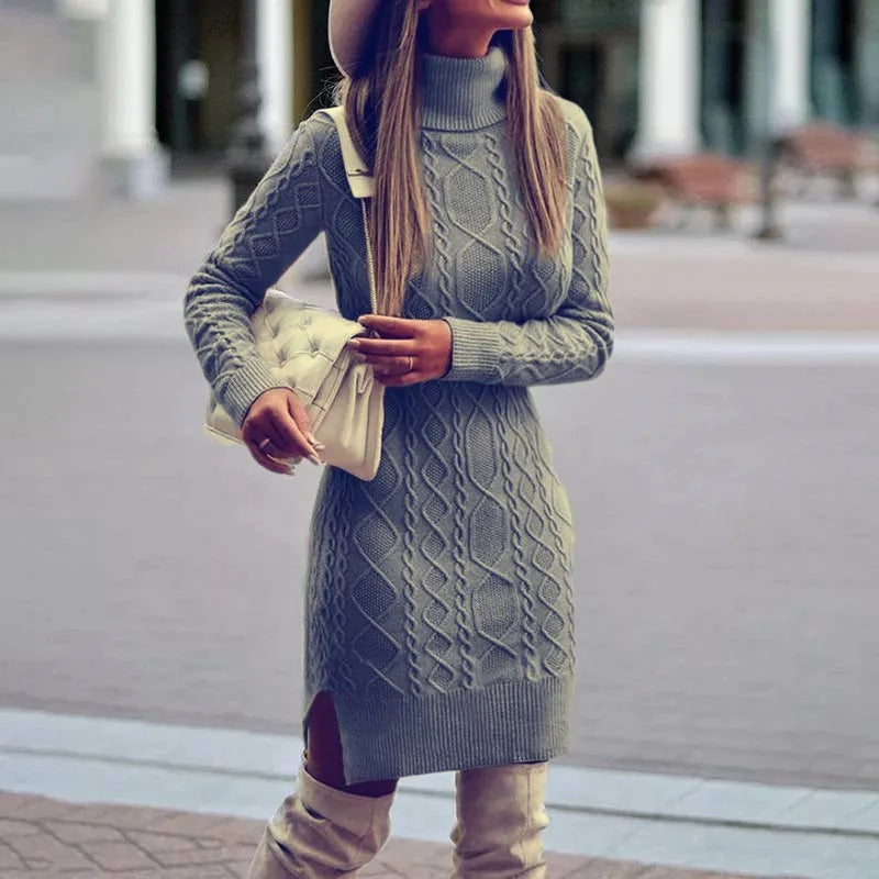 Odessa Cable Knit Sweater Dress