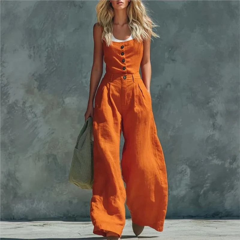 Ruth Wide Leg Pocket Jumpsuit
