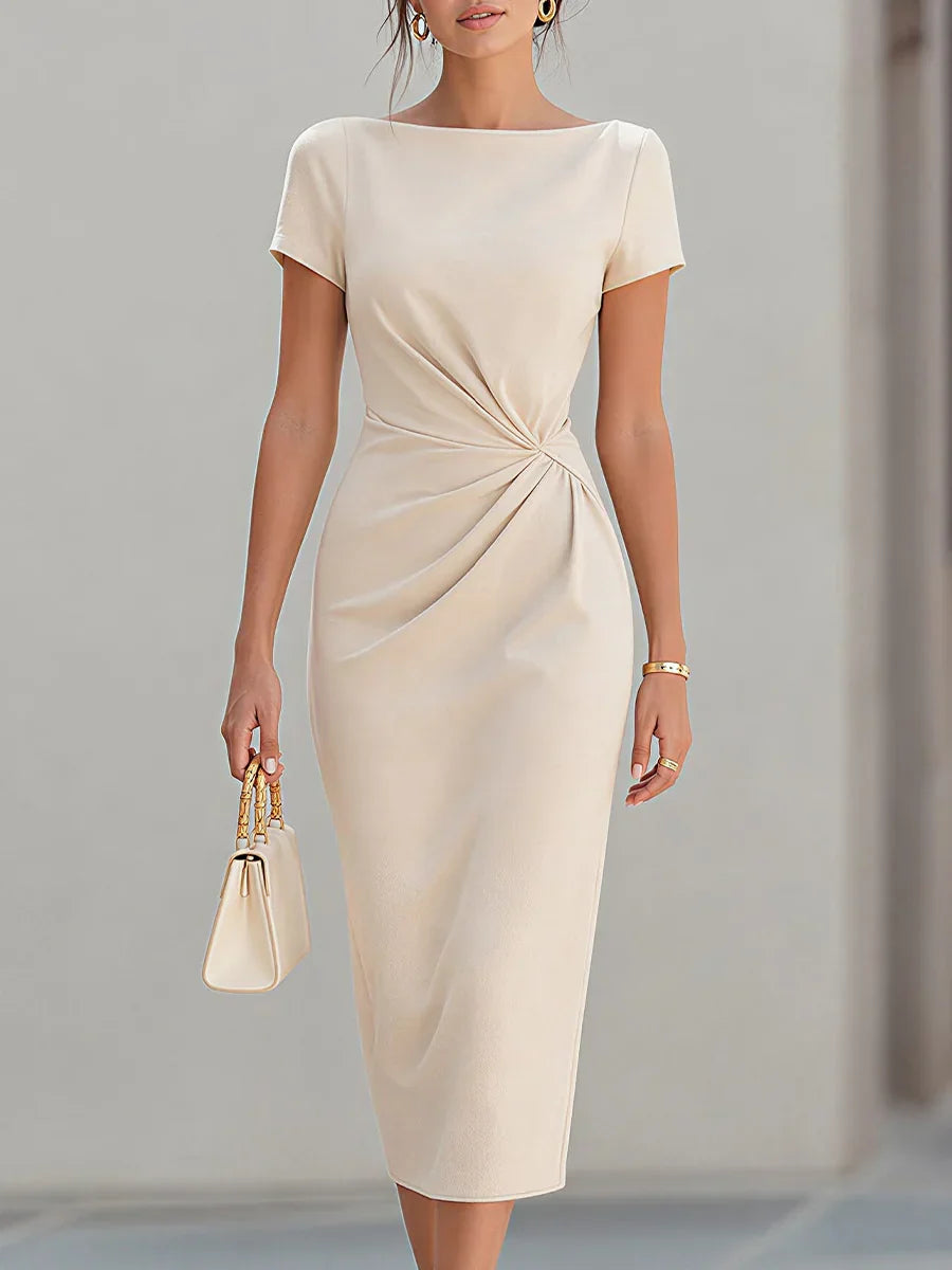 Annie Ruched Sheath Midi Dress