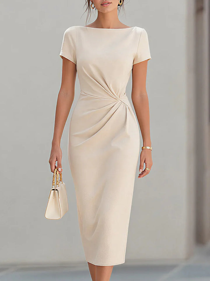 Annie Ruched Sheath Midi Dress