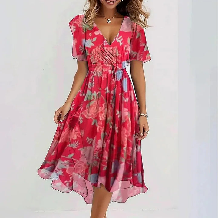 Karen Flowy Floral Midi Dress