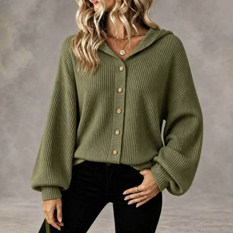 Blair Button Front Hooded Cardigan