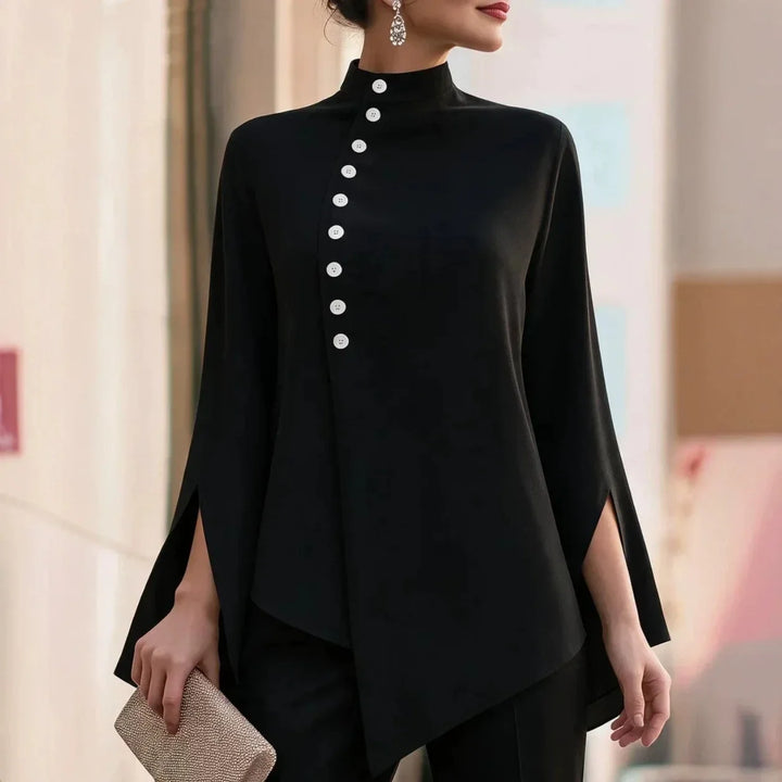 Isolde Diagonal Button Blouse