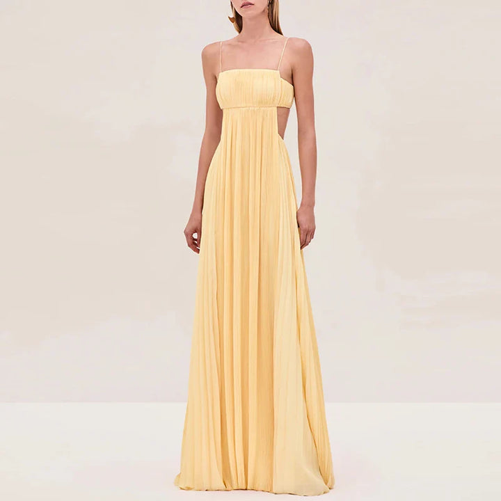 Kalina Flowy Pleated Wedding Guest Dress