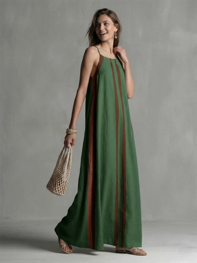 Sidonie Contrast Stripe Maxi Dress