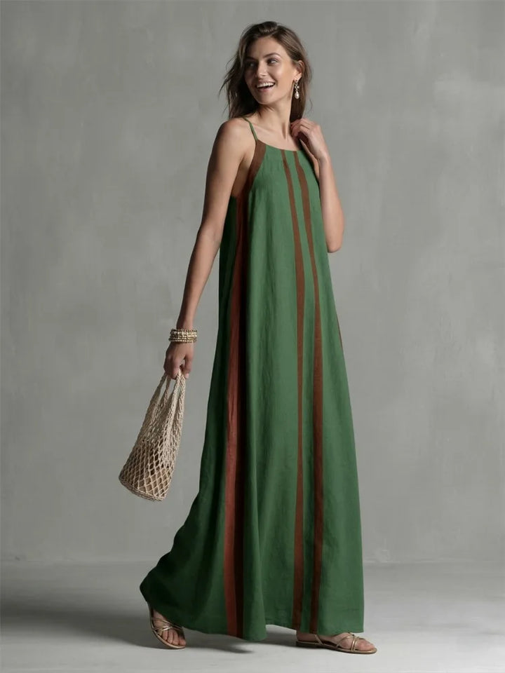 Sidonie Contrast Stripe Maxi Dress