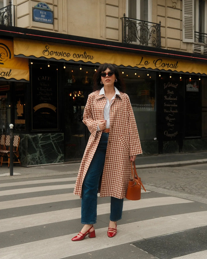 Rosamund Gingham Trench Coat
