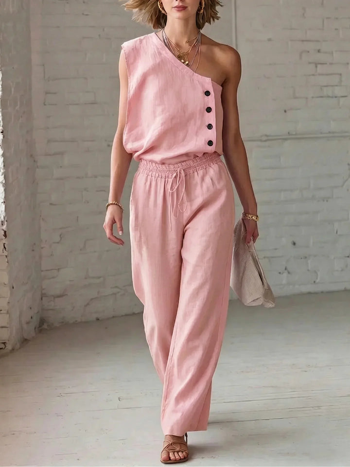 Orlena Asymmetrical Two Piece Set