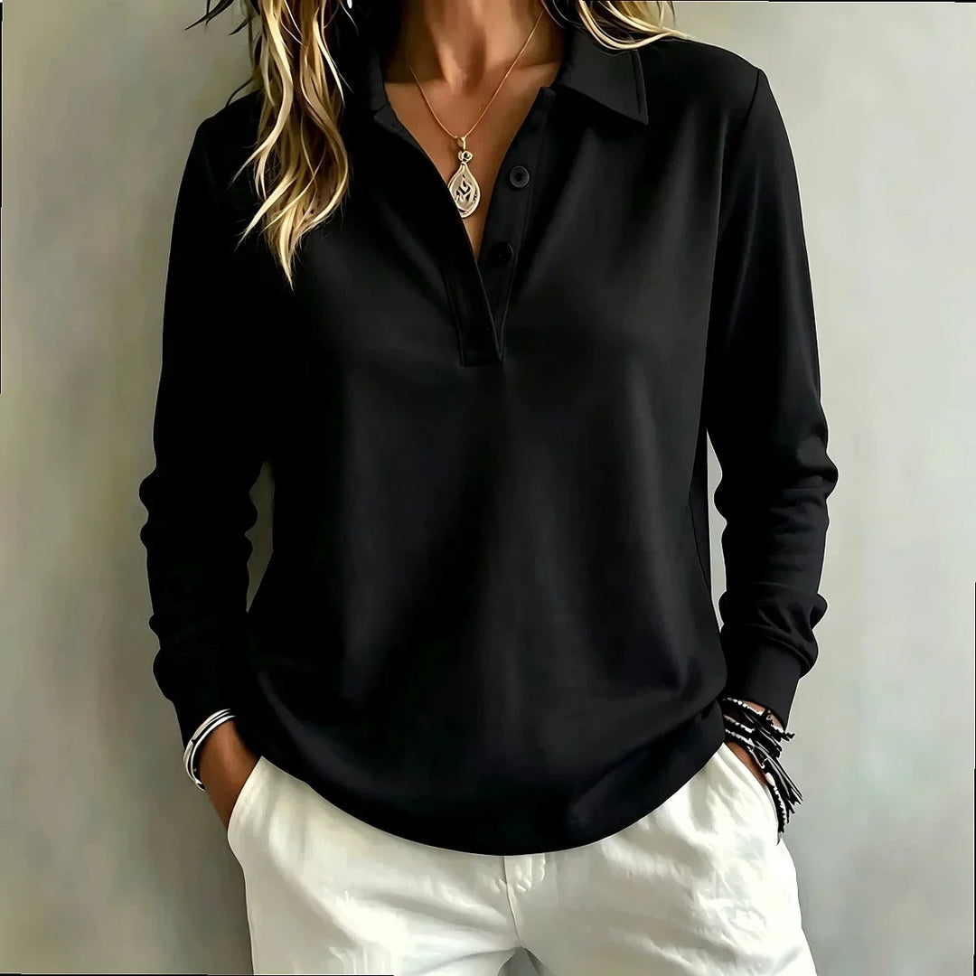 Marlowe Button Placket Polo Top