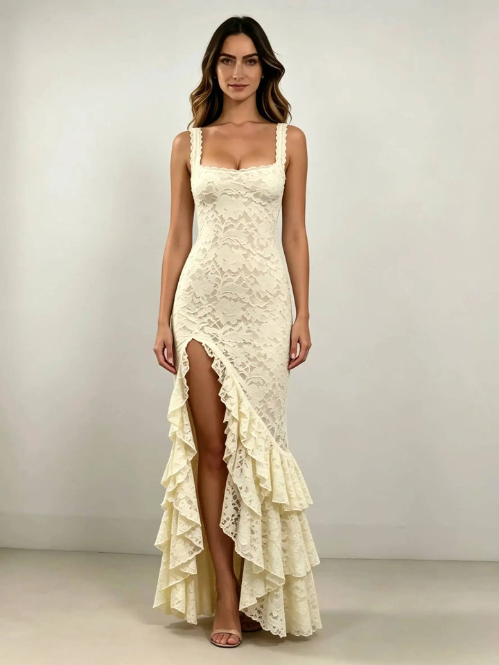 Wynna Elegant Ruffle Maxi Dress