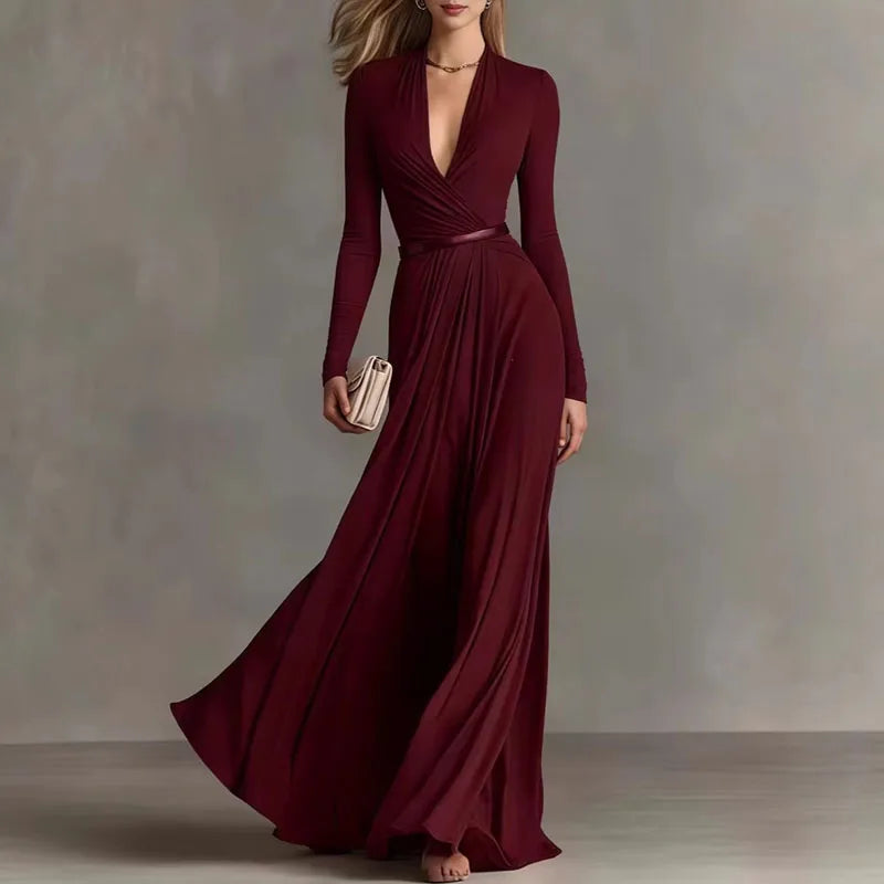 Serenella Draped Boho Maxi Dress