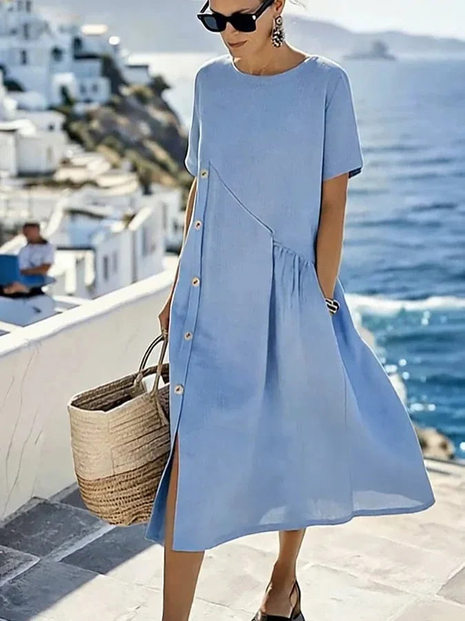 Leticia Relaxed Short Sleeve Midi Dress