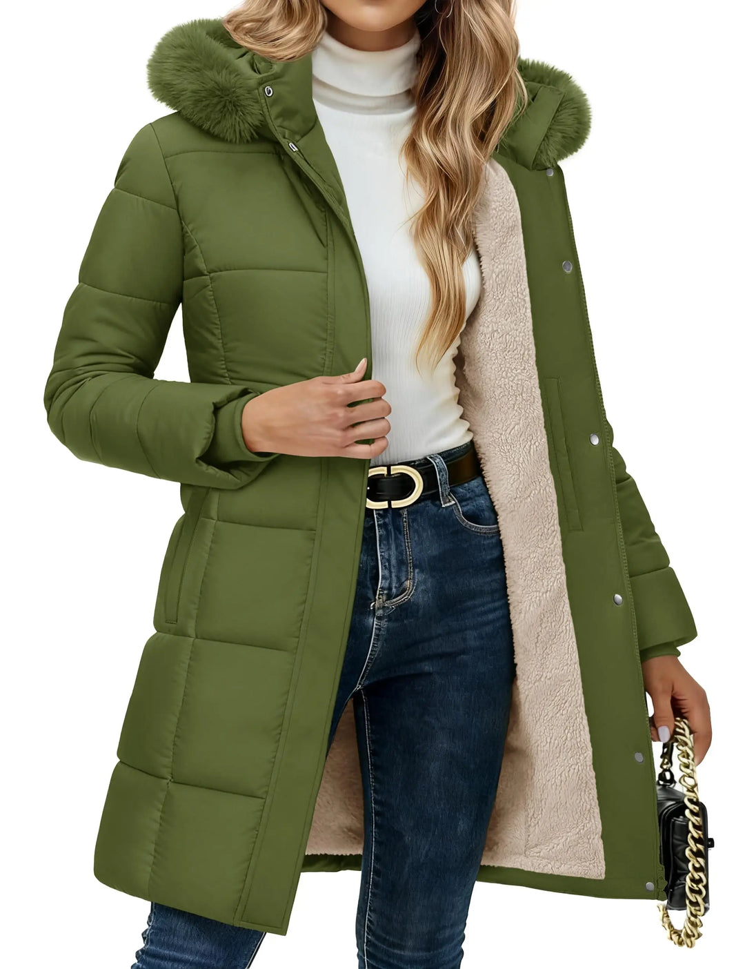Federica Sherpa Lined Detachable Parka