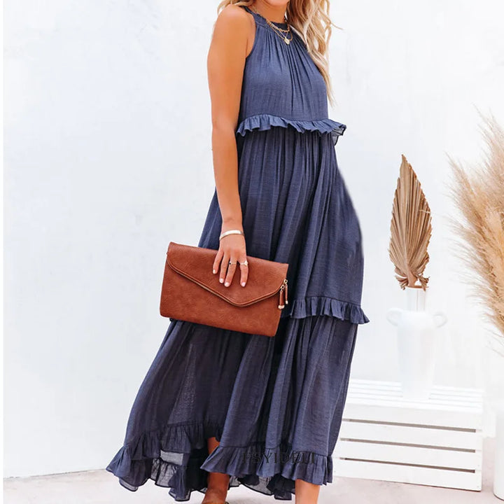 Avalon Ruffle Trim Maxi Dress