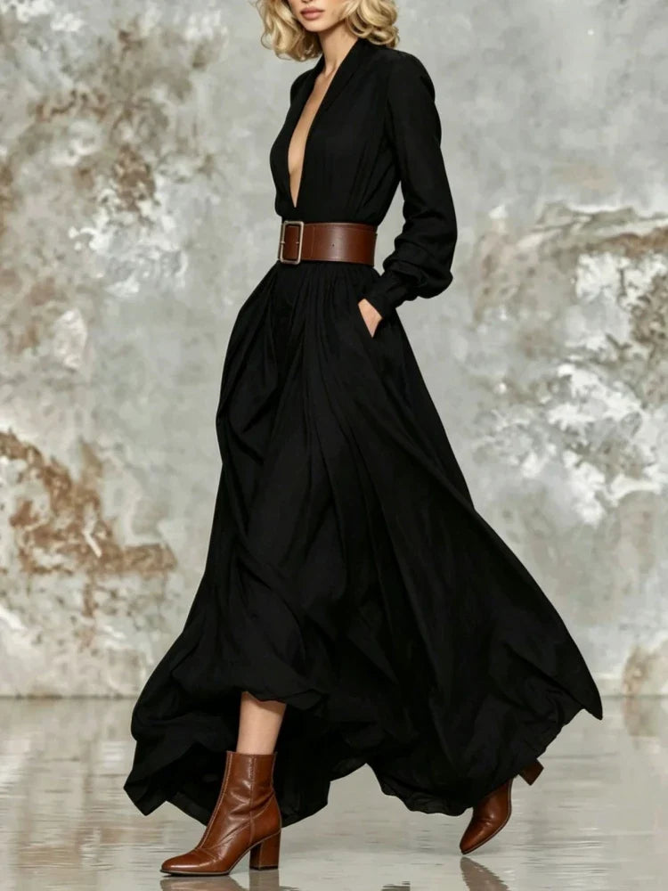 Michelle Ruched Waist Maxi Dress