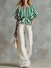 Kayla Striped Two-Piece Set