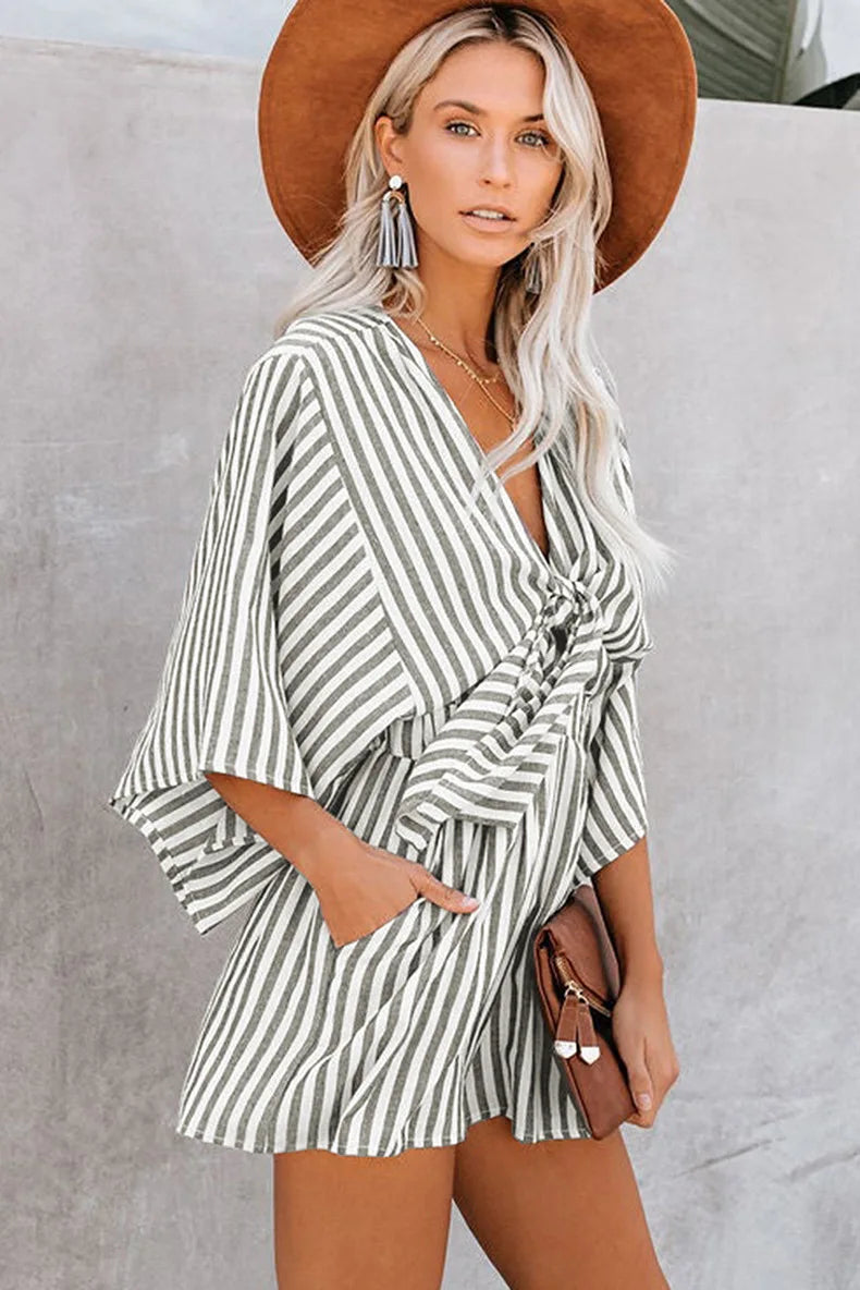 Ramie Flutter Sleeve Romper