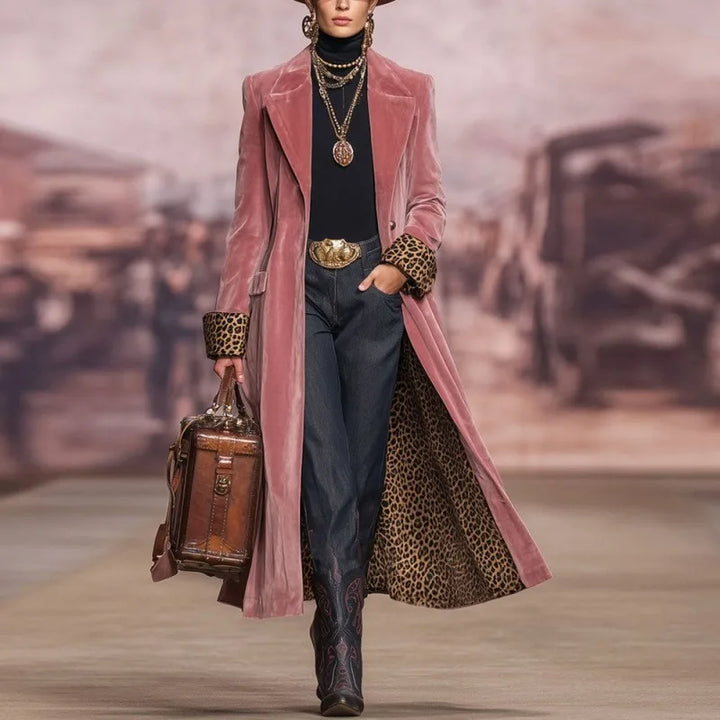 Larissa Velvet Duster Long Coat
