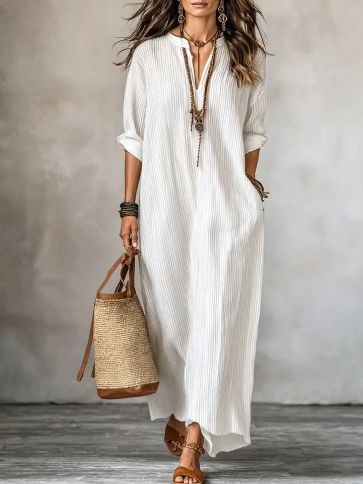 Giselle Relaxed V Neck Maxi Dress