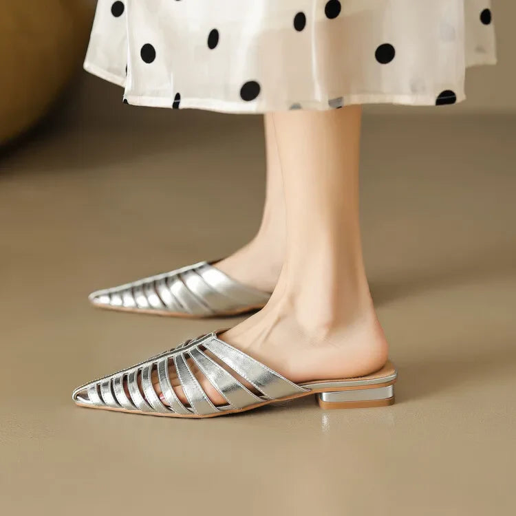 Rafaelle Woven Pointed Mules