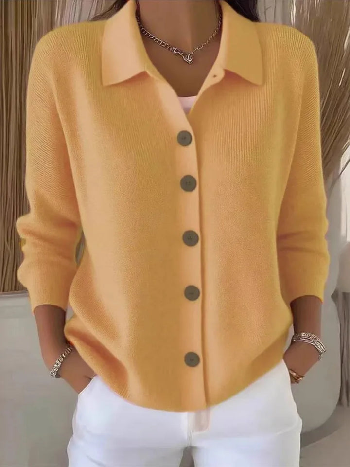 Natasha Collared Knit Cardigan