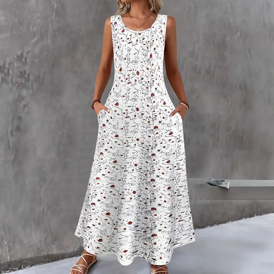 Shelby Boho Floral Pocket Maxi Dress