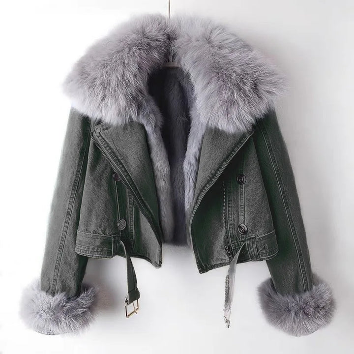 Danica Faux Fur Denim Jacket