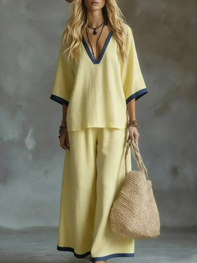 Leslie Breathable Wide Leg Pant Set