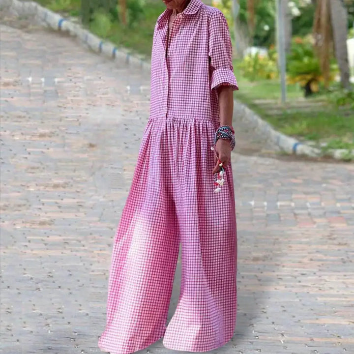 Edith Striped Linen Jumpsuit