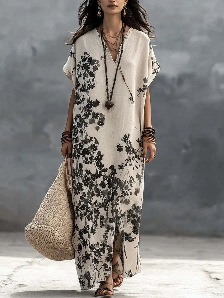 Camille Bohemian V Neck Maxi Dress