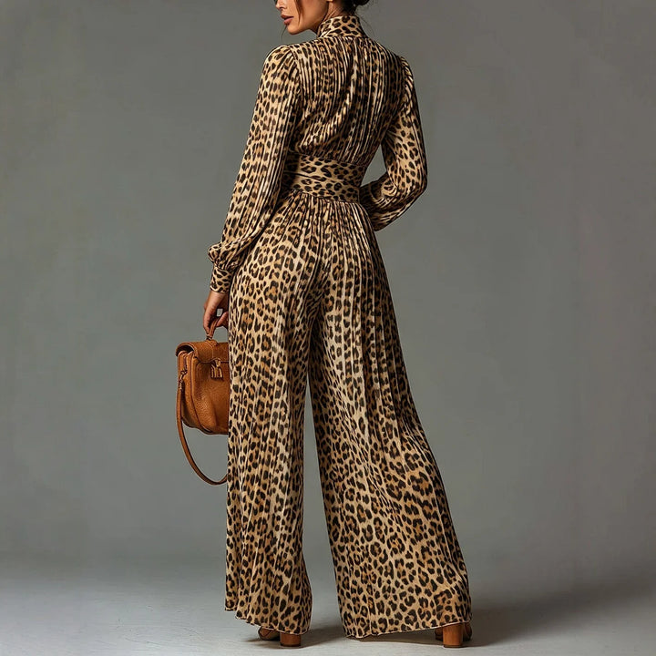Celeste Leopard Wide Leg Jumpsuit
