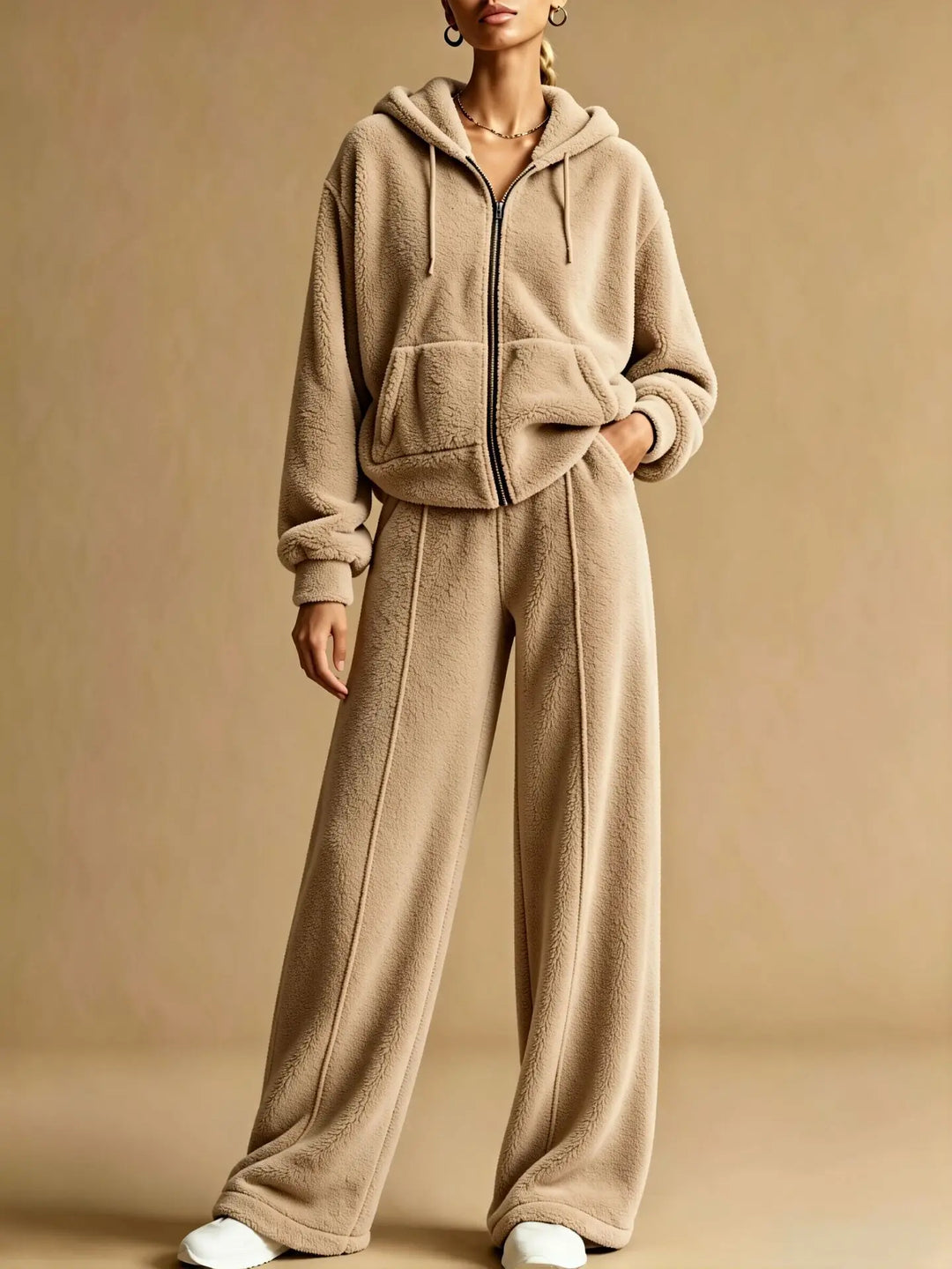 Micaela Fleece Wide Leg Sweatsuit