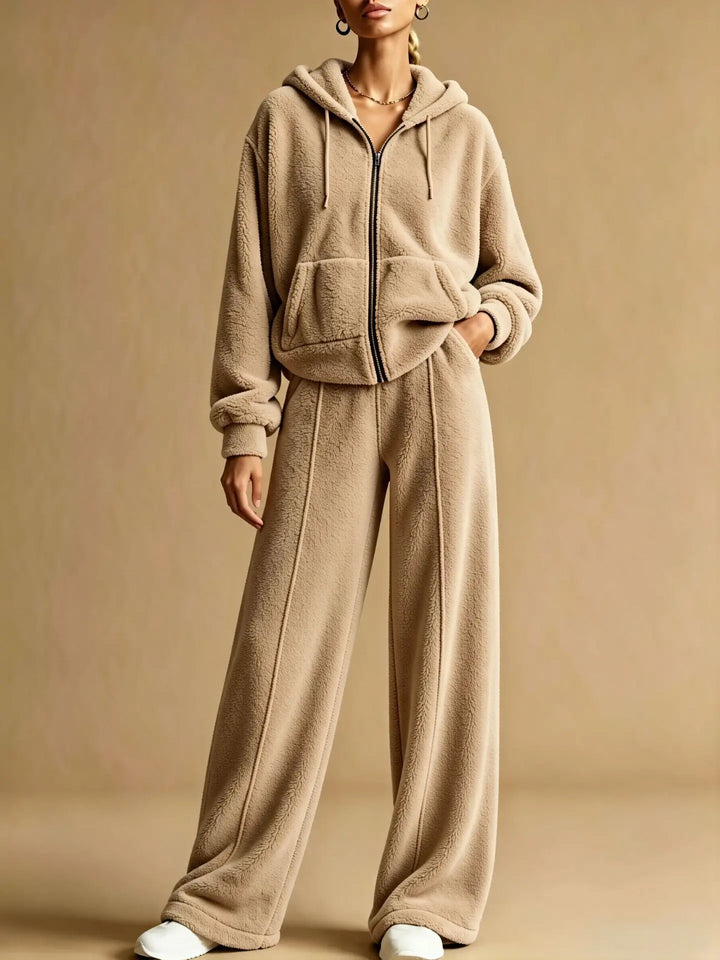 Micaela Fleece Wide Leg Sweatsuit