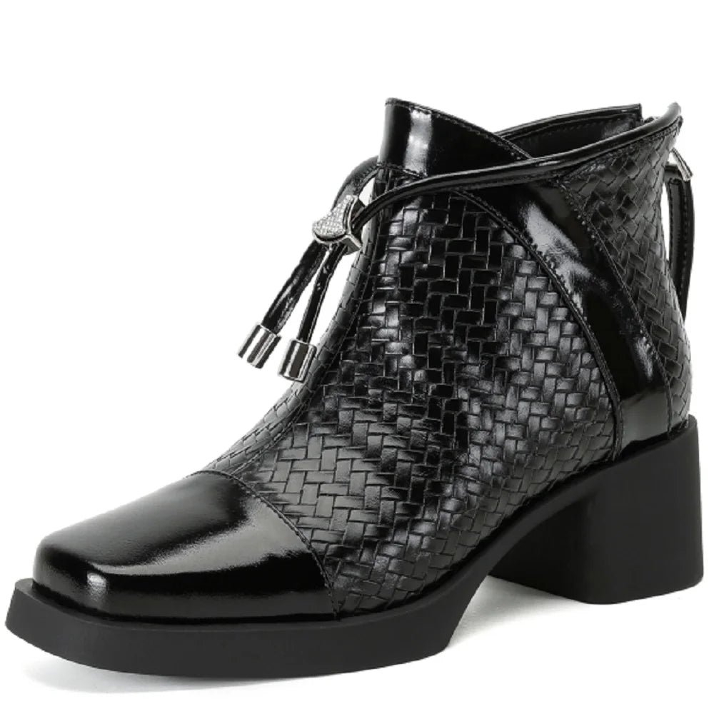Isaura Woven Ankle Boot