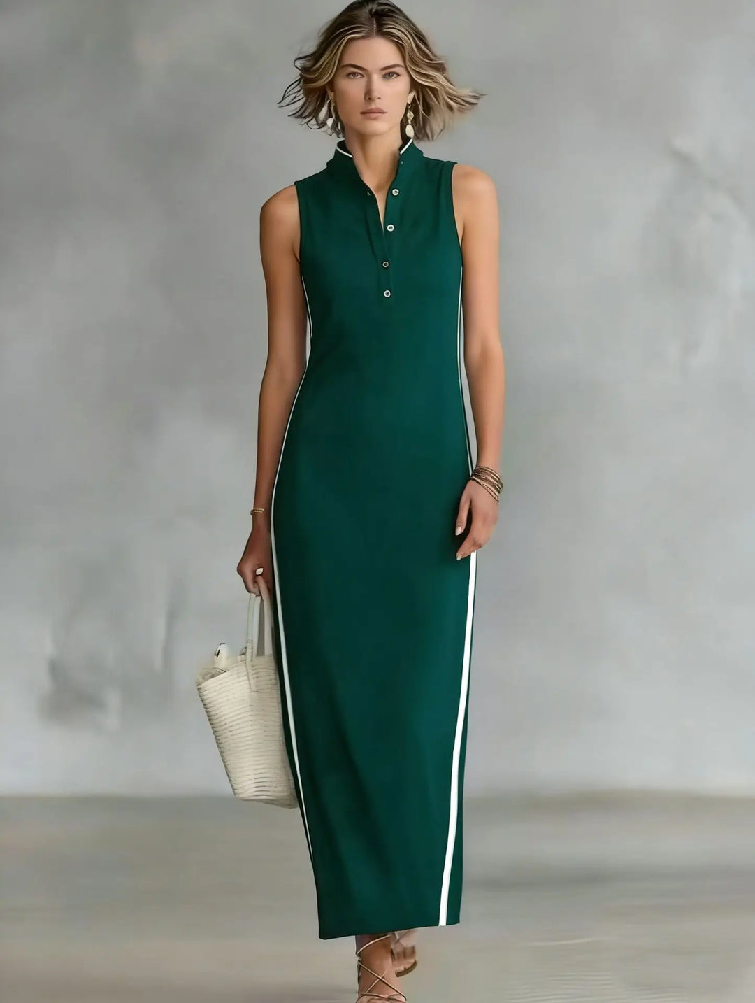Amaris Sophisticated Minimalist Long Dress